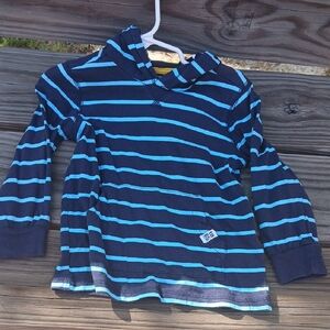 Carter's Blue Striped Hooded, Pull Over, 2T